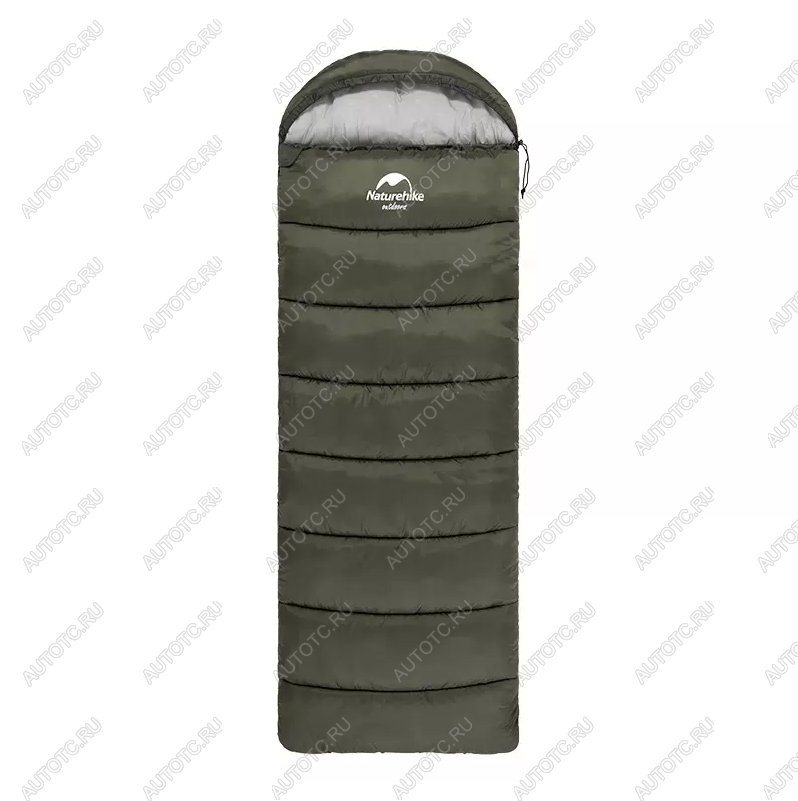 3 569 р. Мешок спальный Naturehike U150, 220х75 см, (ТК: +11C), (правый), темно-зеленый Naturehike nh20msd07-arm150  с доставкой в г. Пермь