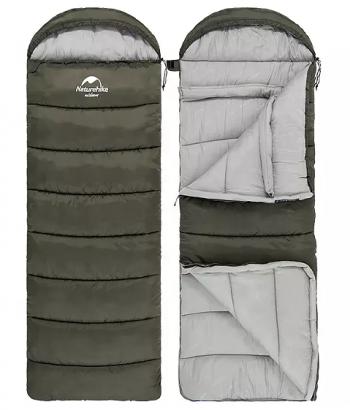 4 289 р. Мешок спальный Naturehike U250, (190х30)х75 см, (правый) (ТК: +6C), темно-зеленый Naturehike nh20msd07-arm250  с доставкой в г. Пермь. Увеличить фотографию 4