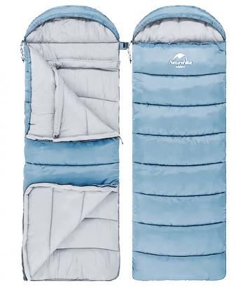 3 609 р. Мешок спальный Naturehike U250, (190х30)х75 см, (левый) (ТК: +6C), голубой Naturehike nh20msd07-blu250-l  с доставкой в г. Пермь. Увеличить фотографию 5