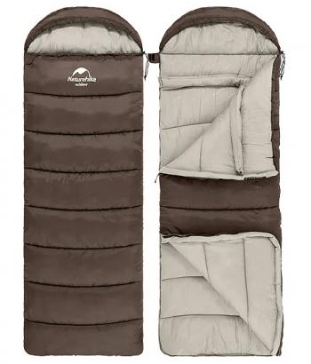 4 889 р. Мешок спальный Naturehike U250S, (190х30)х75 см, (правый) (ТК: 0C), коричневый Naturehike nh20msd07-gre250s  с доставкой в г. Пермь. Увеличить фотографию 4