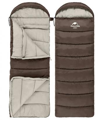 5 739 р. Мешок спальный Naturehike U350S, (190+30)х75 см, (ТК: -3C), (левый), коричневый Naturehike nh20msd07-gre350s-l  с доставкой в г. Пермь. Увеличить фотографию 6