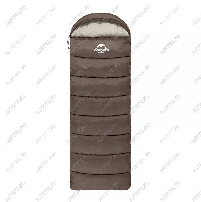 5 739 р. Мешок спальный Naturehike U350S, (190+30)х75 см, (ТК: -3C), (левый), коричневый Naturehike nh20msd07-gre350s-l  с доставкой в г. Пермь