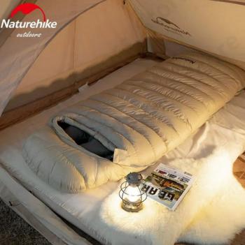 58 109 р. Мешок спальный Naturehike CW1000, 220х80 см, (правый) (ТК: -5C), бежевый Naturehike nh22yd002-kh1000g  с доставкой в г. Пермь. Увеличить фотографию 5