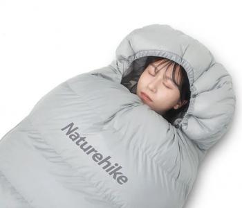 19 129 р. Мешок спальный Naturehike RM80, 220х80 см, (правый) (ТК: -2C), серый Naturehike nh22yd003-rm80ltg-l  с доставкой в г. Пермь. Увеличить фотографию 3
