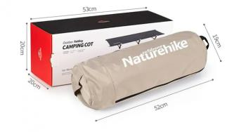 14 239 р. Раскладушка Naturehike XJC04 190х65х38 см, до 150 кг, черная Naturehike nh19jj006-bl  с доставкой в г. Пермь. Увеличить фотографию 8