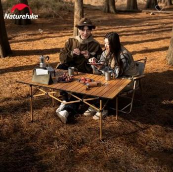 10 219 р. Стол туристический Naturehike увеличенный складной, 116.5х60х50,5 см. коричневый Naturehike cnh22ju038-lsi  с доставкой в г. Пермь. Увеличить фотографию 7