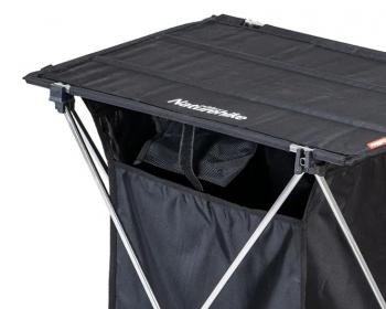 3 639 р. Стол туристический Naturehike алюминиевый, складной, 56,5х45х62 см, с сумкой для посуды, черный Naturehike nh19jj084-bl  с доставкой в г. Пермь. Увеличить фотографию 6