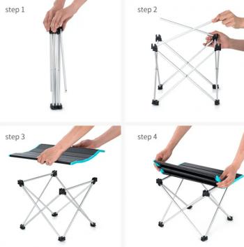 4 309 р. Стол туристический Naturehike складной, 68х46х40,5 см, серый Naturehike nh19z008-z-g  с доставкой в г. Пермь. Увеличить фотографию 5
