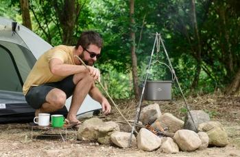 2 249 р. Тренога Naturehike для котелка Naturehike nh17s00s-g-sl  с доставкой в г. Пермь. Увеличить фотографию 4