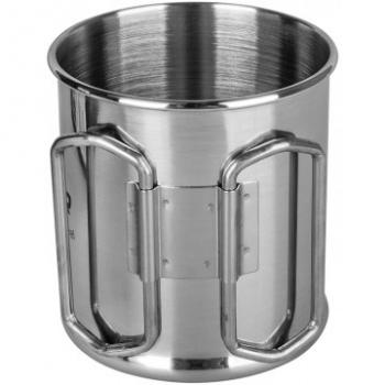 379 р. Кружка ТОНАР 300ML металлическая (нержавеющая сталь), со складными ручками ТОНАР t.tk-035-300  с доставкой в г. Пермь. Увеличить фотографию 3