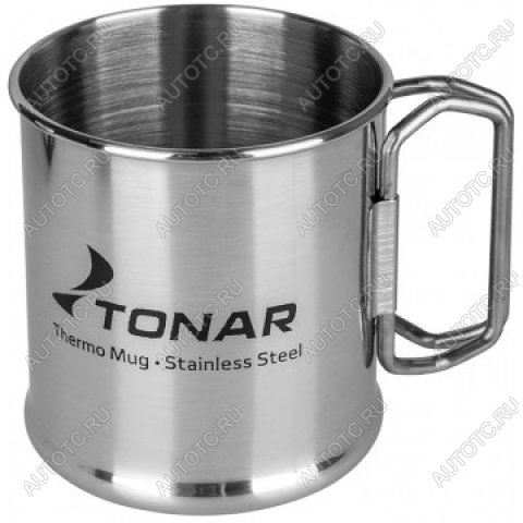 379 р. Кружка ТОНАР 300ML металлическая (нержавеющая сталь), со складными ручками ТОНАР t.tk-035-300  с доставкой в г. Пермь