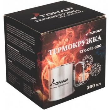 379 р. Кружка ТОНАР 300ML металлическая (нержавеющая сталь), со складными ручками ТОНАР t.tk-035-300  с доставкой в г. Пермь. Увеличить фотографию 5
