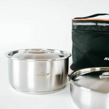 18 499 р. Набор посуды Kovea KOVEA TRIPLE STAINLESS COOKWARE-L KOVEA kcw-1901  с доставкой в г. Пермь. Увеличить фотографию 5