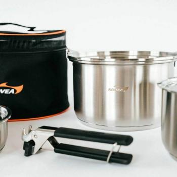 18 499 р. Набор посуды Kovea KOVEA TRIPLE STAINLESS COOKWARE-L KOVEA kcw-1901  с доставкой в г. Пермь. Увеличить фотографию 3