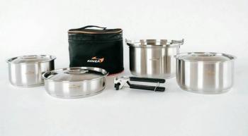 18 499 р. Набор посуды Kovea KOVEA TRIPLE STAINLESS COOKWARE-L KOVEA kcw-1901  с доставкой в г. Пермь. Увеличить фотографию 1