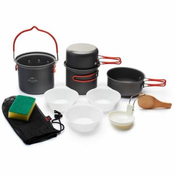 3 289 р. Набор посуды Naturehike туристический 4 в 1 (подвес+3 чашки) Naturehike nh18t018-g-va  с доставкой в г. Пермь. Увеличить фотографию 2