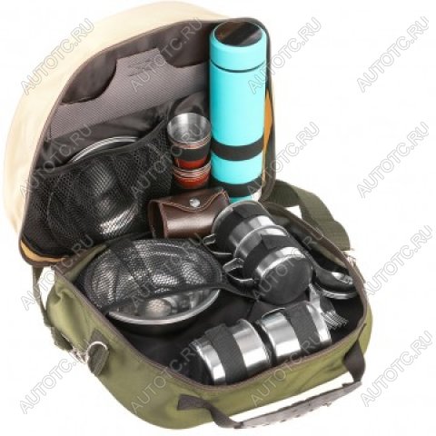 5 549 р. Набор для пикника на 4 персоны, PREMIER, с голубым термосом PREMIER pr-4-4  с доставкой в г. Пермь