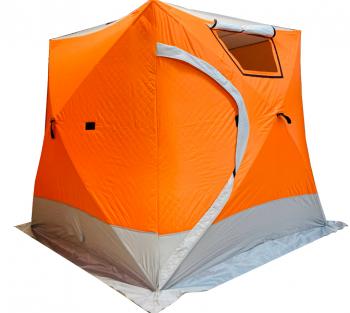 14 889 р. Палатка зимняя (220*220*215) оранжевая с серым TRAVELTOP ст-3022а  с доставкой в г. Пермь. Увеличить фотографию 1
