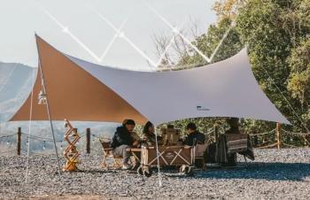44 859 р. Тент кемпинговый Naturehike Lianyun, алюминиевый каркас, золотистый 690х480 см Naturehike cnh22zp023-gold  с доставкой в г. Пермь. Увеличить фотографию 3