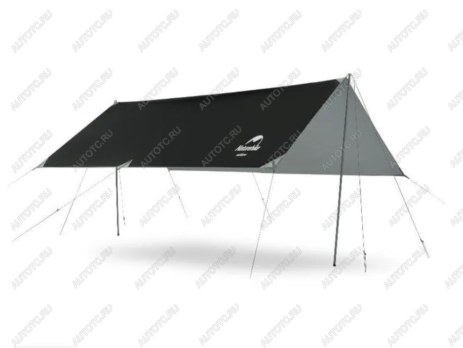8 929 р. Тент кемпинговый Naturehike 3Х5 м., черно-серебристый винил Naturehike nh20tm006-vcslv35  с доставкой в г. Пермь