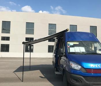 73 799 р. Маркиза автомобильная РИФ 2,5х2,0 м кассетная с электроприводом, корпус черный РИФ rif5833-2520bm  с доставкой в г. Пермь. Увеличить фотографию 4