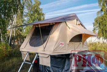 125 439 р. Палатка на крышу автомобиля РИФ Soft RT01-140, тент песочный, корпус черный, 240х140х130 см РИФ rifrt011406090w  с доставкой в г. Пермь. Увеличить фотографию 9