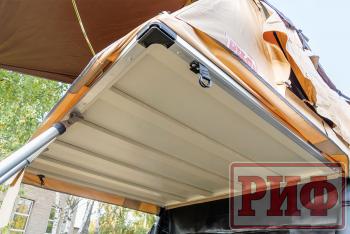 125 439 р. Палатка на крышу автомобиля РИФ Soft RT01-140, тент песочный, корпус черный, 240х140х130 см РИФ rifrt011406090w  с доставкой в г. Пермь. Увеличить фотографию 17
