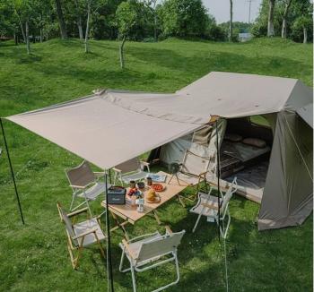 39 259 р. Палатка Naturehike Village 6.0 II поколения 4-местная, коричневая Naturehike cnk2300zp021-br  с доставкой в г. Пермь. Увеличить фотографию 10