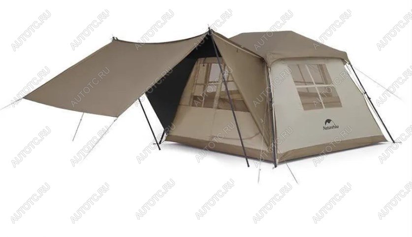 23 359 р. Палатка Naturehike Village 5.0 II поколения 4-местная, коричневая Naturehike cnk2300zp022-br  с доставкой в г. Пермь