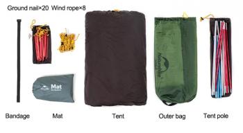 43 669 р. Палатка Naturehike Opalus Si 3-местная, алюминиевый каркас, зеленый Naturehike nh17l001-l-dsgr  с доставкой в г. Пермь. Увеличить фотографию 4