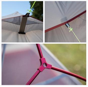 20 789 р. Палатка Naturehike Cloud Up Si 2-местная, алюминиевый каркас, снежная юбка, серо-красная Naturehike nh17t001-t-dgrskr  с доставкой в г. Пермь. Увеличить фотографию 2