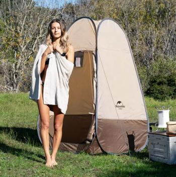 5 389 р. Палатка Naturehike быстрораскрываемая, душ-туалет, 115х115х190 см. коричневый Naturehike nh17z002-p-br  с доставкой в г. Пермь. Увеличить фотографию 5