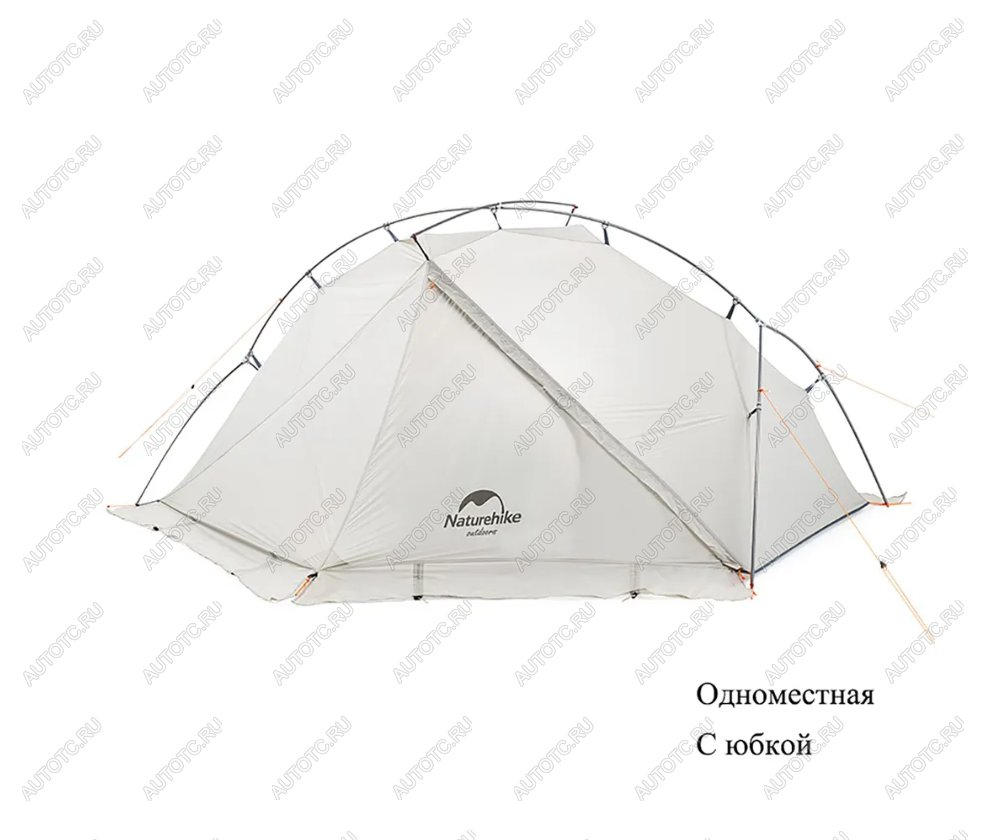 13 239 р. Палатка Naturehike VIK Si, 1-местная, алюминиевый каркас, снежная юбка, белая Naturehike nh18w001-k-1wskr  с доставкой в г. Пермь