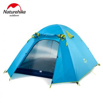 9 839 р. Палатка Naturehike P-Series 2-местная, алюминиевый каркас, голубая Naturehike nh18z022-p-2sbl  с доставкой в г. Пермь. Увеличить фотографию 1