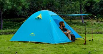 9 839 р. Палатка Naturehike P-Series 2-местная, алюминиевый каркас, голубая Naturehike nh18z022-p-2sbl  с доставкой в г. Пермь. Увеличить фотографию 16