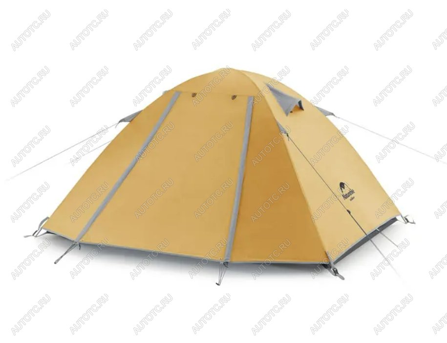 8 749 р. Палатка Naturehike P-Series 2-местная, алюминиевый каркас, желтая Naturehike nh18z022-p-2ye  с доставкой в г. Пермь