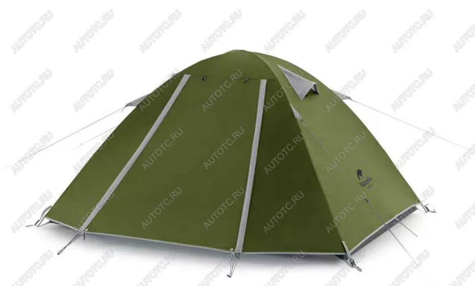 11 989 р. Палатка Naturehike P-Series 4-местная, алюминиевый каркас, зеленая Naturehike nh18z044-p-4dgr  с доставкой в г. Пермь