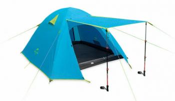 11 989 р. Палатка Naturehike P-Series 4-местная, алюминиевый каркас, голубая Naturehike nh18z044-p-4sbl  с доставкой в г. Пермь. Увеличить фотографию 3