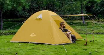11 989 р. Палатка Naturehike P-Series 4-местная, алюминиевый каркас, желтая Naturehike nh18z044-p-4ye  с доставкой в г. Пермь. Увеличить фотографию 6