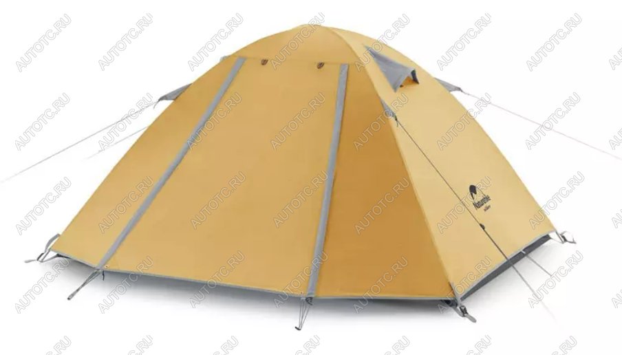 11 989 р. Палатка Naturehike P-Series 4-местная, алюминиевый каркас, желтая Naturehike nh18z044-p-4ye  с доставкой в г. Пермь