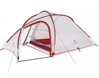 26 969 р. Палатка Naturehike Hiby Si 4-местная, алюминиевый каркас, серо-красный Naturehike nh19zp005-dg  с доставкой в г. Пермь. Увеличить фотографию 3