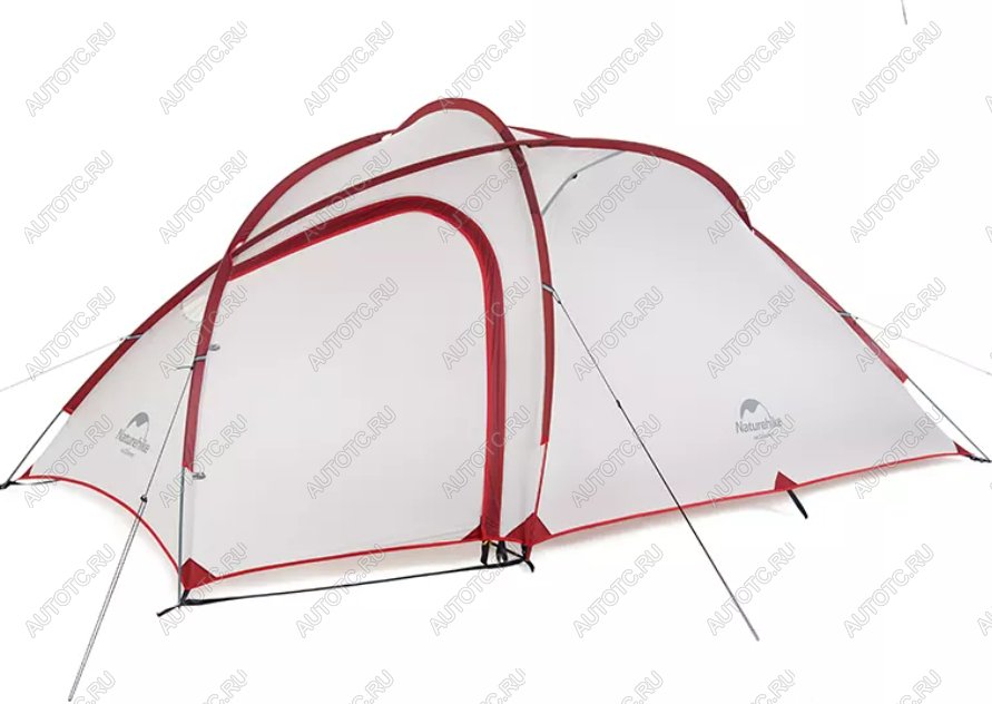 26 969 р. Палатка Naturehike Hiby Si 4-местная, алюминиевый каркас, серо-красный Naturehike nh19zp005-dg  с доставкой в г. Пермь