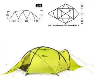 24 779 р. Палатка Naturehike Lgloo Alpine, 2-местная Naturehike nh19zp012-li  с доставкой в г. Пермь. Увеличить фотографию 4