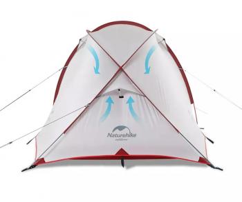 21 599 р. Палатка Naturehike Hiby Si 3-местная, алюминиевый каркас, серо-красная Naturehike nh19zp016-dg  с доставкой в г. Пермь. Увеличить фотографию 5
