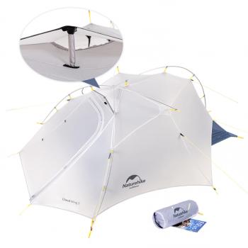23 149 р. Палатка Naturehike Cloud Up-Wing Si 2-местная, алюминиевый каркас, серо-синяя Naturehike nh19zp083-2-2wdgrbl  с доставкой в г. Пермь. Увеличить фотографию 3