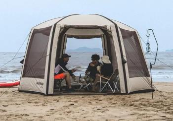 62 219 р. Палатка-шатер Naturehike, надувной каркас, золотистый Naturehike nh20tm002-gold  с доставкой в г. Пермь. Увеличить фотографию 2