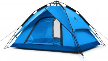 8 529 р. Палатка Naturehike 3-местная, быстросборная, синяя Naturehike nh21zp008-3bl  с доставкой в г. Пермь. Увеличить фотографию 2