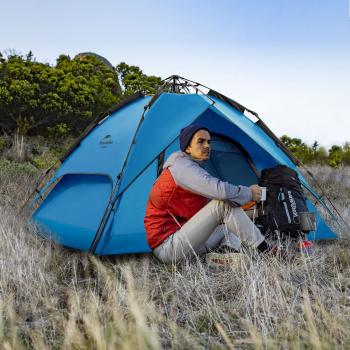 9 179 р. Палатка Naturehike 4-местная, быстросборная, синяя Naturehike nh21zp008-4bl  с доставкой в г. Пермь. Увеличить фотографию 11