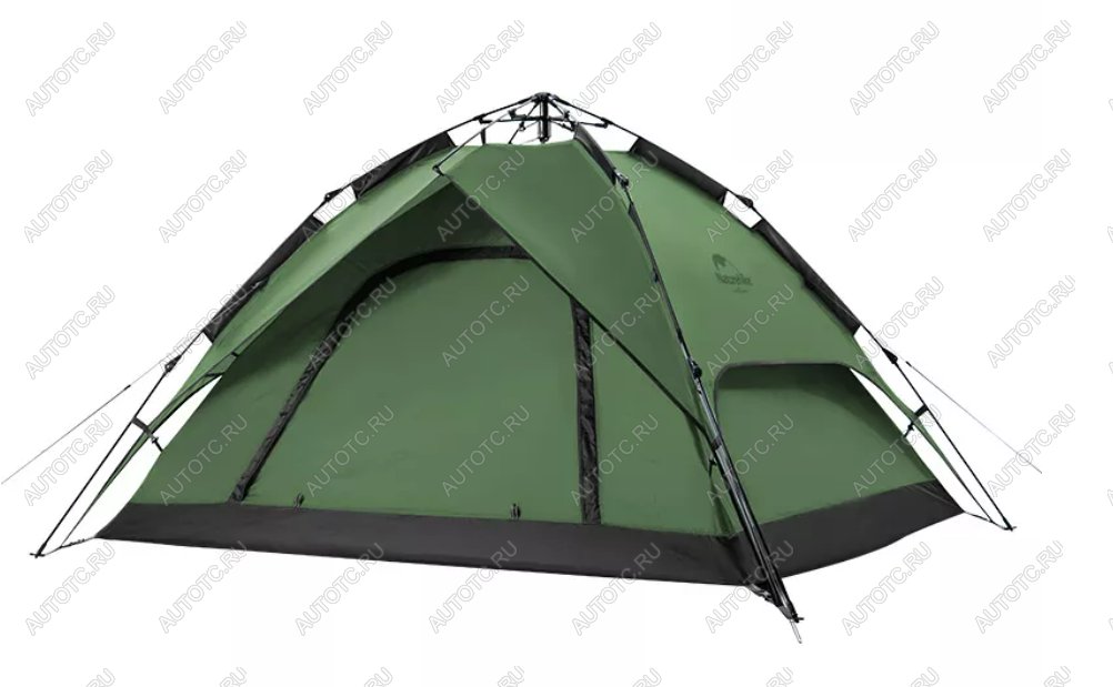 9 179 р. Палатка Naturehike 4-местная, быстросборная, зеленая Naturehike nh21zp008-4fgr  с доставкой в г. Пермь