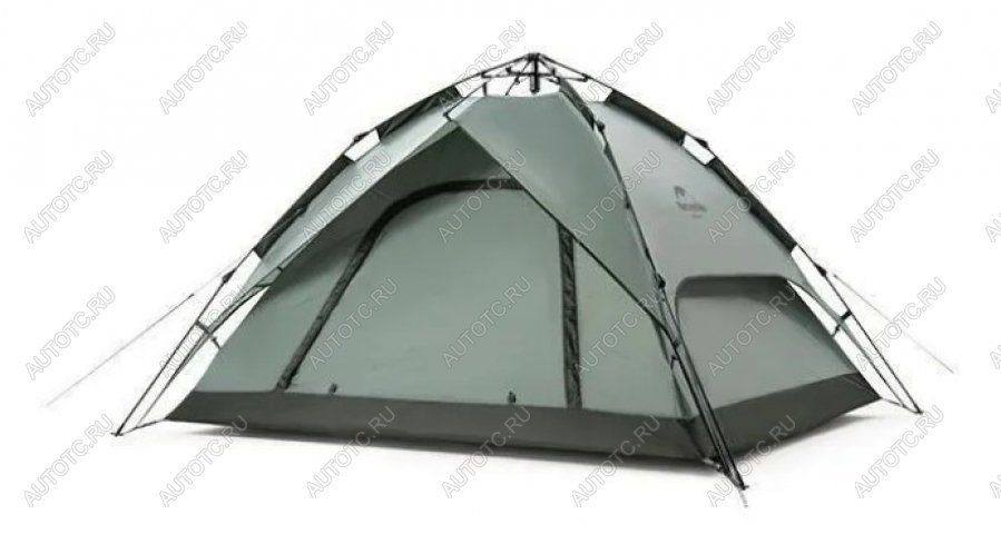 8 249 р. Палатка Naturehike 4-местная, быстросборная, серо-зеленая Naturehike nh21zp008-4ggr  с доставкой в г. Пермь